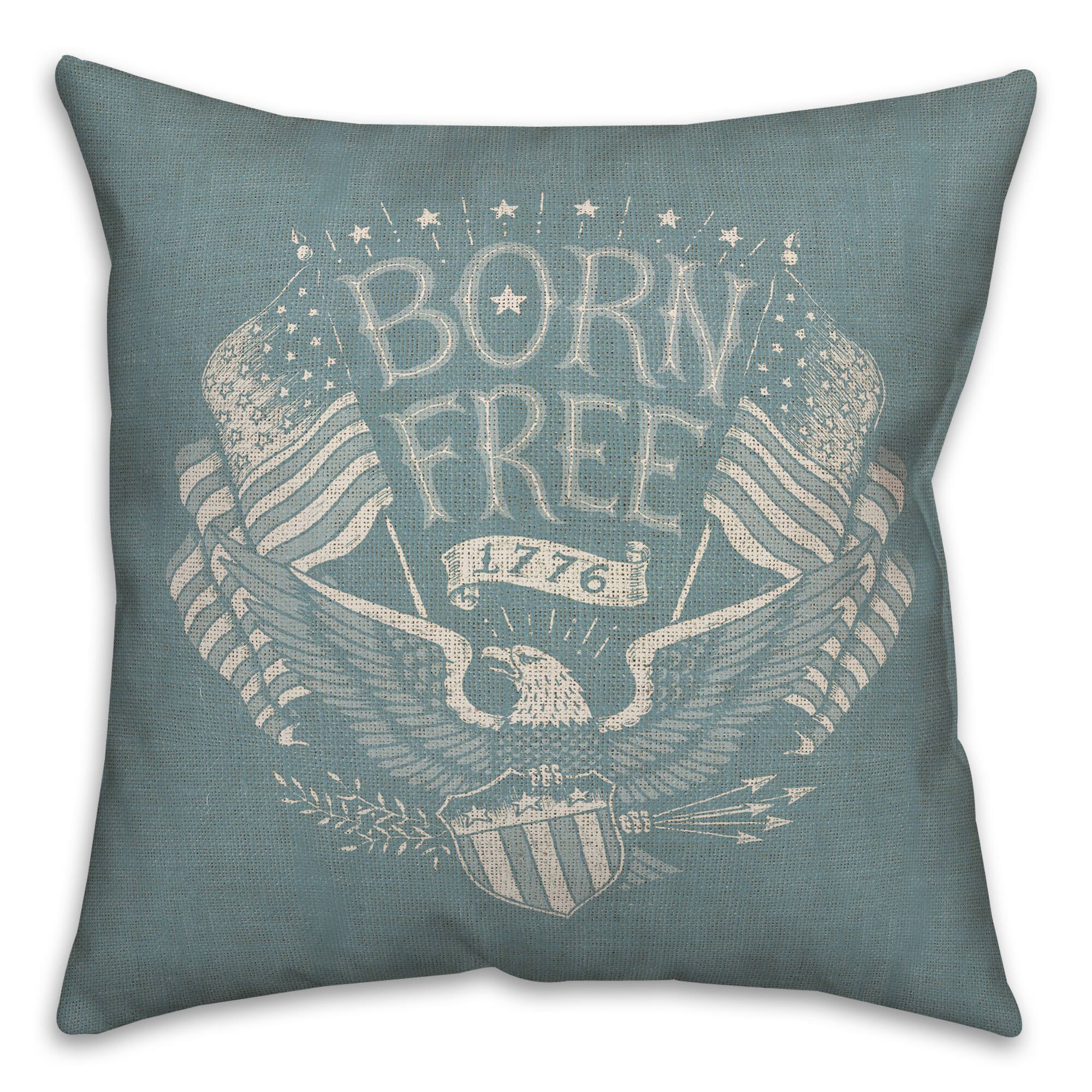 18" Born Free Indoor Outdoor Pillow
